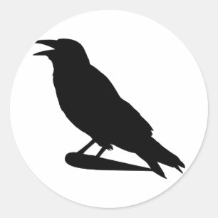 Krähe Runder Aufkleber
