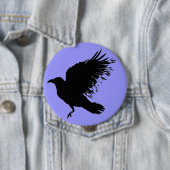 Krähe - schwarz button (Beispiel)