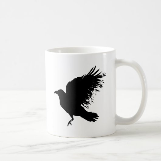Krähe - schwarz kaffeetasse (Rechts)