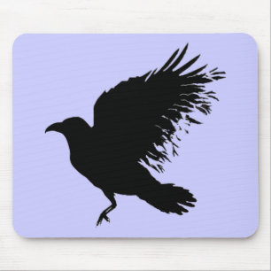 Krähe - schwarz mousepad