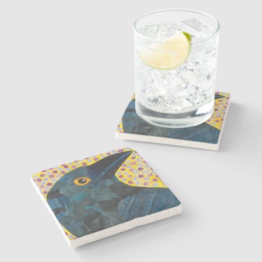 Krähe Steinuntersetzer (Seitenansicht)