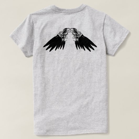 Krähe T-Shirt (Design Rückseite)