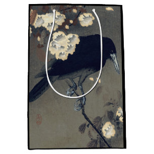 Krähe und Blüte von Ohara Koson Mittlere Geschenktüte