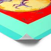 Krähe und Ei in Türkis von Sharles Poster (Ecke)