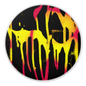 Krähe und Kräuter und Bacchanal Keramikknauf (Vorderseite)