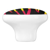 Krähe und Kräuter und Bacchanal Keramikknauf (Seitenansicht)