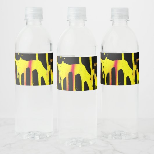 Krähe und Kräuter und Bacchanal Wasserflaschenetikett (Flaschen)