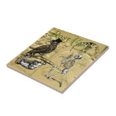 Krähe und Skelett Fliese (Seite)