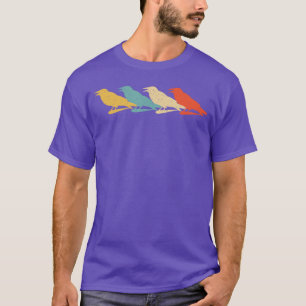 Krähe Vintage Retro Rabe Vogelliebhaber 60er 70er T-Shirt