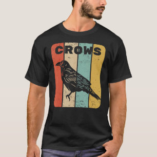 Krähe Vintage Sonnenuntergang Retro Stil Süße Rabe T-Shirt