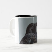 Krähe Zweifarbige Tasse (Vorderseite Links)