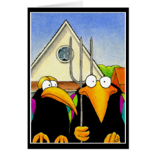 Krähen-amerikanischer gotischer Valentinsgruß oder