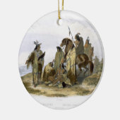 Krähen-amerikanischer Ureinwohner, überzieht 13 Keramik Ornament (Links)