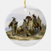 Krähen-amerikanischer Ureinwohner, überzieht 13 Keramik Ornament (Hinten)