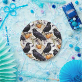 Krähen auf Pumpkin Halloween Pappteller (Party)