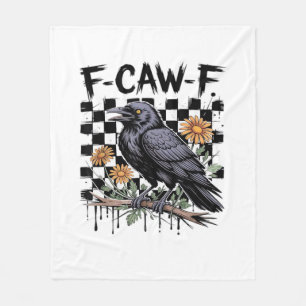 Krähen-Blume, F-Caw-F Lustiger Vogel FCAWF Mond Go Fleecedecke