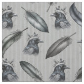 Krähen Crows Rabe Muster mit Federn Stoff (Muster)