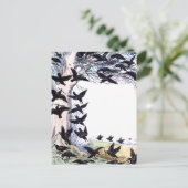 Krähen Feiertagspostkarte (Stehend Vorderseite)