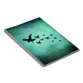 Krähen fliegen notizblock (Rechte Seite)