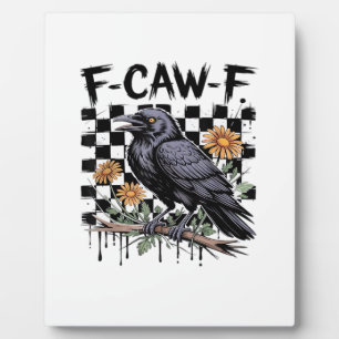 Krähen-Flowral, F-Caw-F Lustiger Vogel FCAWF Mond Fotoplatte