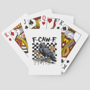 Krähen-Flowral, F-Caw-F Lustiger Vogel FCAWF Mond- Spielkarten