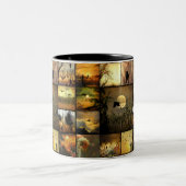 Krähen Galore und mehr Zweifarbige Tasse (Mittel)