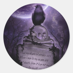 Krähen-Geist-Aufkleber Runder Aufkleber