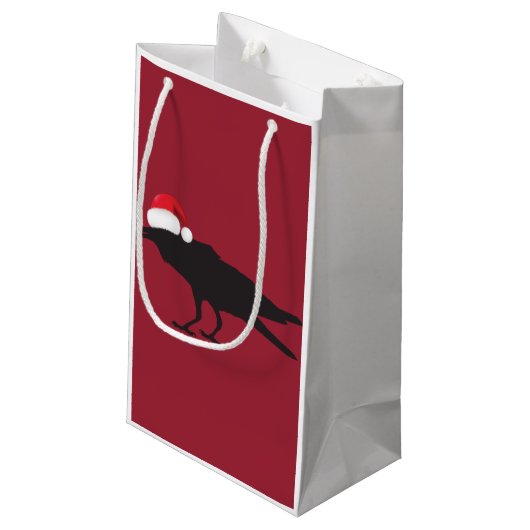 Krähen-Geschenk-Tasche Kleine Geschenktüte (Rückseite Schrägansicht)