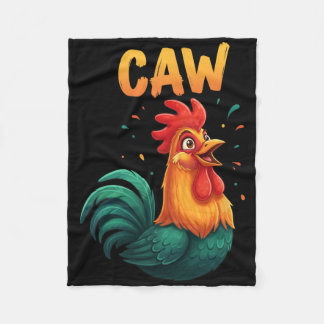 Krähen Hahn Huhn Bauernhof Tier Lustig Rnyard Lieb Fleecedecke