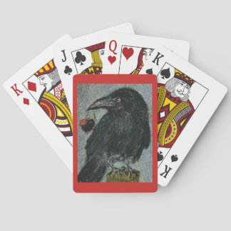 Krähen-Herz-Halsketten-Wasserfarbespielen cardsome Spielkarten