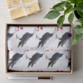 Krähen-Herzen-Taschentücher Seidenpapier (Geschenk)