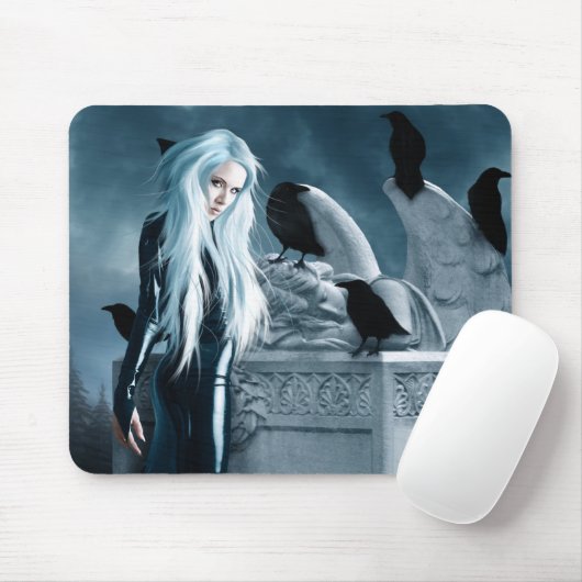 Krähen-Hexe Mousepad (Mit Mouse)