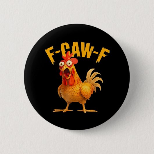 Krähen Humor F-Caw-F Gothic Lustig Retro Cool Button (Vorderseite)