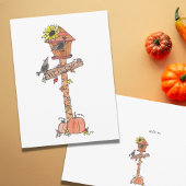 Krähen im Herbst Geburtshaus Sonnenblumen und Pump Postkarte