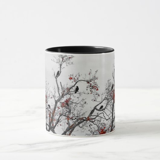 Krähen im Herbst Tasse (Zentrum)