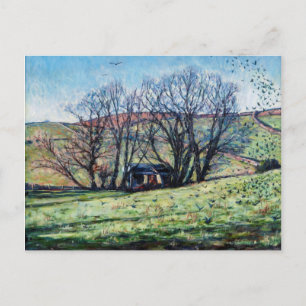 Krähen im Jahr 2009 Postkarte