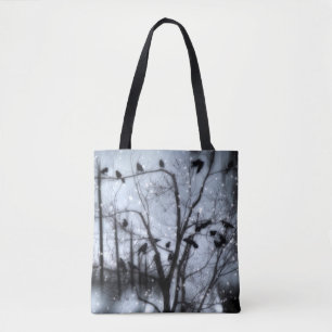 Krähen im Schneefall Tasche
