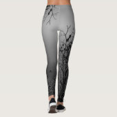 Krähen in den Bäumen in der Holzkohle Leggings (Rückseite)