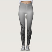 Krähen in den Bäumen in der Holzkohle Leggings (Vorderseite)