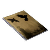 Krähen in einem gotischen dunklen Licht Notizblock (Rechte Seite)