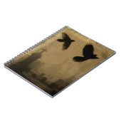 Krähen in einem gotischen dunklen Licht Notizblock (Linke Seite)