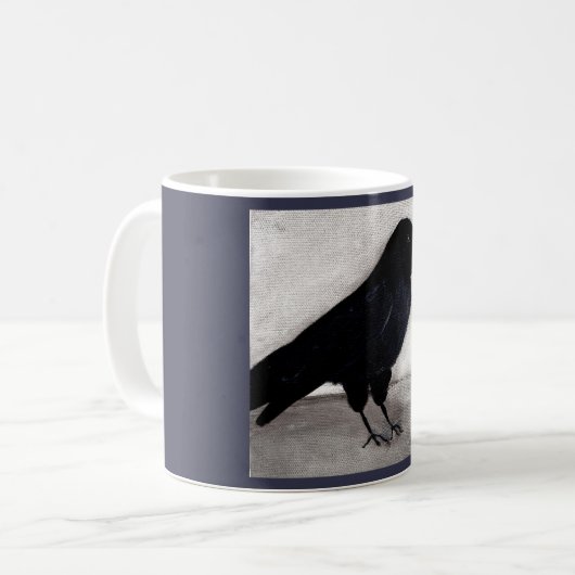 Krähen-Kaffee-Tasse Kaffeetasse (Vorderseite Links)