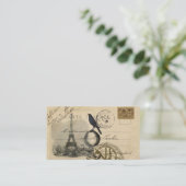 Krähen-Kugel-Paris-Visitenkarte Visitenkarte (Stehend Vorderseite)