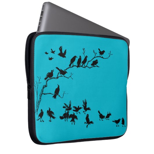 Krähen Laptopschutzhülle (Vorne Rechts)