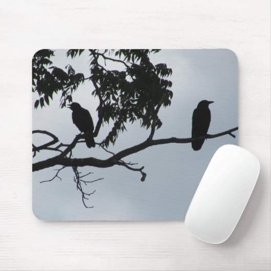 Krähen-Mausunterlage Mousepad (Mit Mouse)