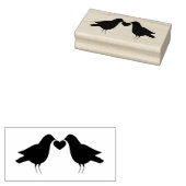 Krähen mit Herzkautschuk-Briefmarke Gummistempel (Stempel)