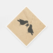 Krähen mit Star Paper Napkins Serviette (Ecke)