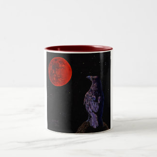 Krähen-Mond Zweifarbige Tasse