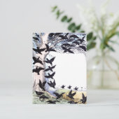 Krähen Postkarte (Stehend Vorderseite)