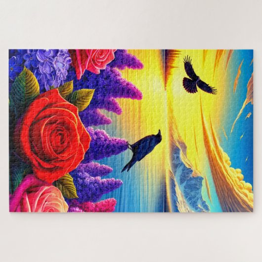 Krähen Puzzle (Horizontal)